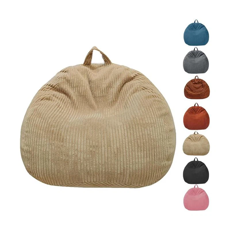 Clúdach Cathaoir Mála Bean Folding Beige